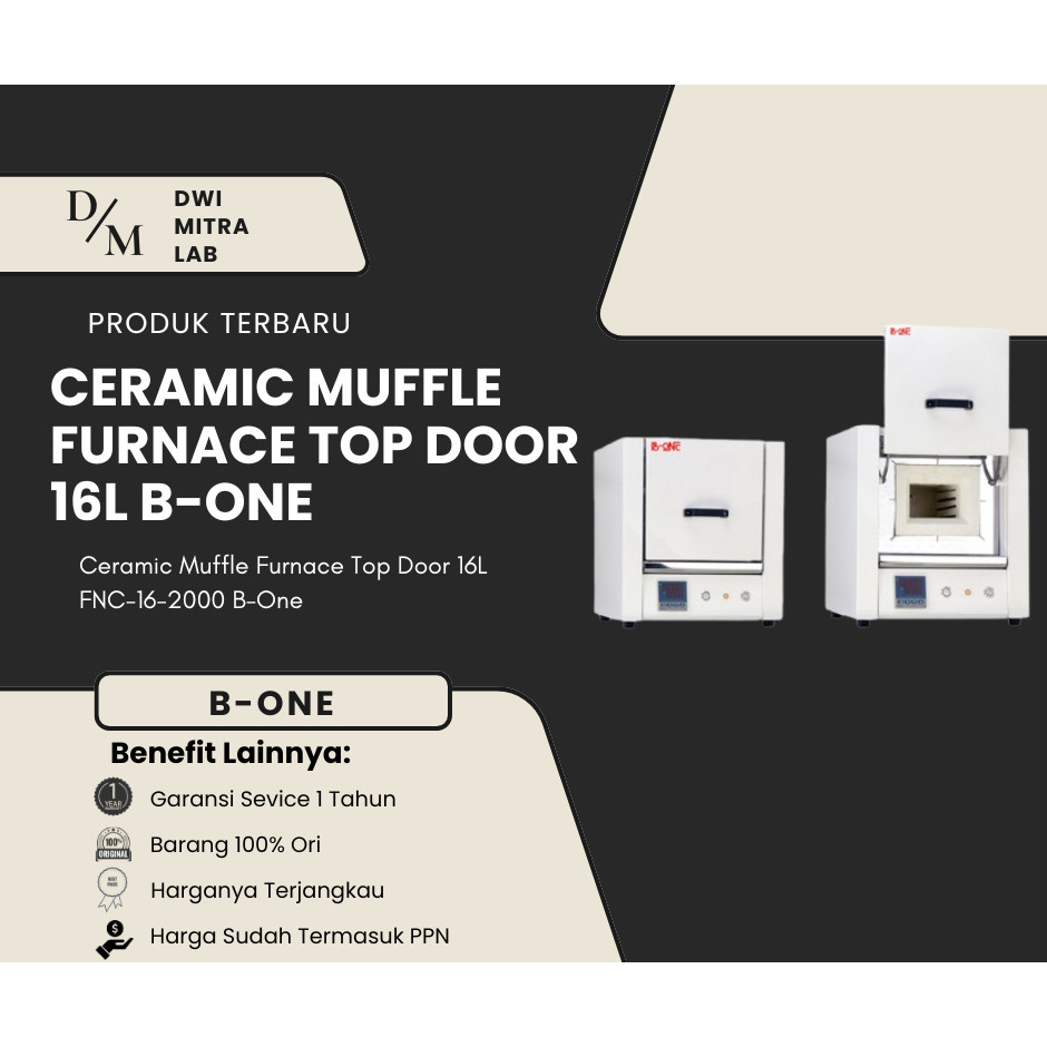 Ceramic Muffle Furnace Tanur Laboratorium 16L B-one