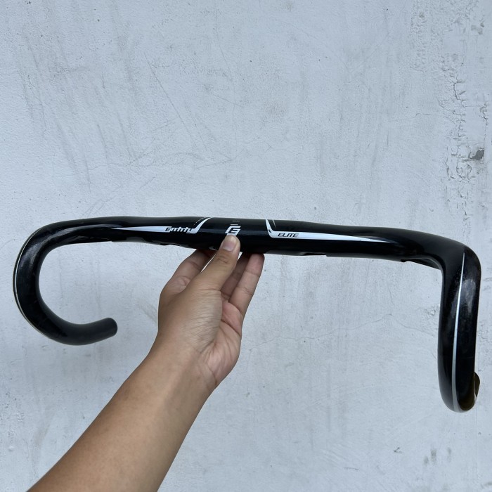 DROPBAR CARBON BEKAS 40 CM HITAM PUTIH 400MM ORIGINAL 40CM ROADBIKE DROP BAR ENTITY ELITE COPOTAN SE