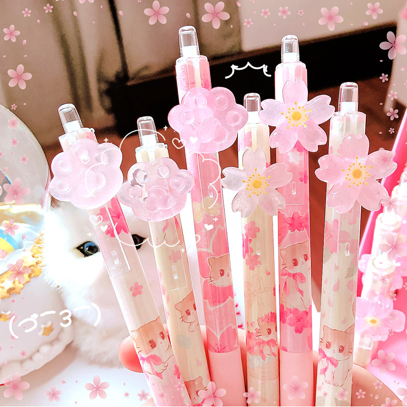 

kawaii stationery Aesthetic stationery school supplies school useful drawing automatic pencil cute cat flowers mechanical pencil