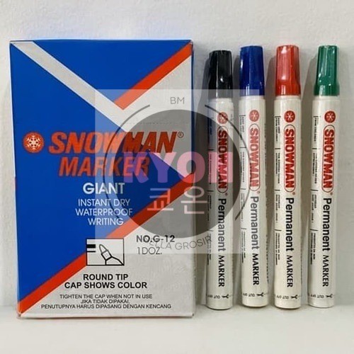 

KYON | SPIDOL PERMANEN SNOWMAN LINKO SAFARI GIANT SIZE TINTA HITAM / PERMANENT MARKER BLACK COLORS ROUND TIP MURAH