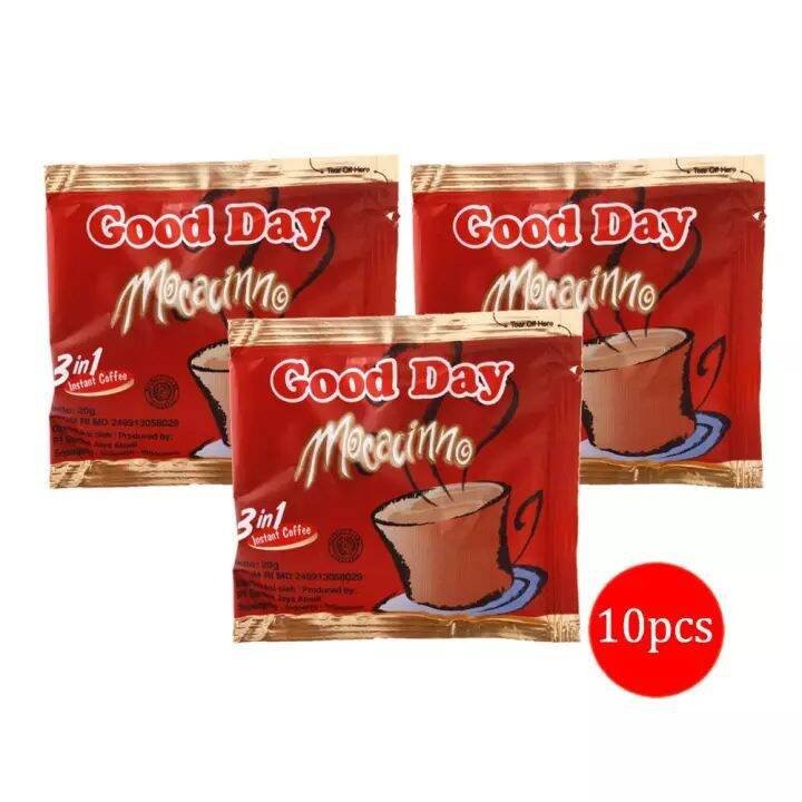 

KOPI GOOD DAY INSTANT COFFEE MOCACINNO 1 RENCENG 10 SACHET 20 gr 20gr - Merah Moccacino Gooday