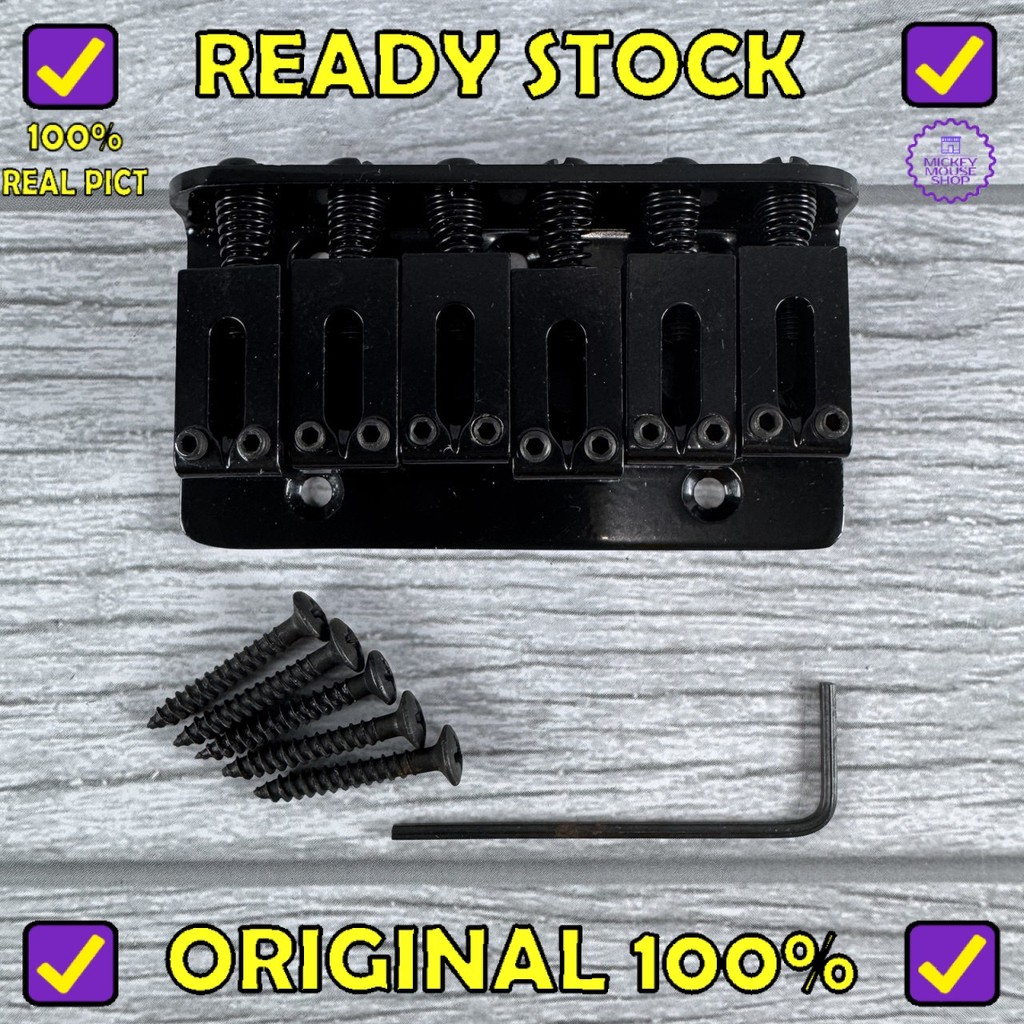 MAXCHEER MU1968-1 Guitar Bridge 68.5 x 41mm Fixed Electric Guitar Bridge Guitar Tailpiece Gitar List