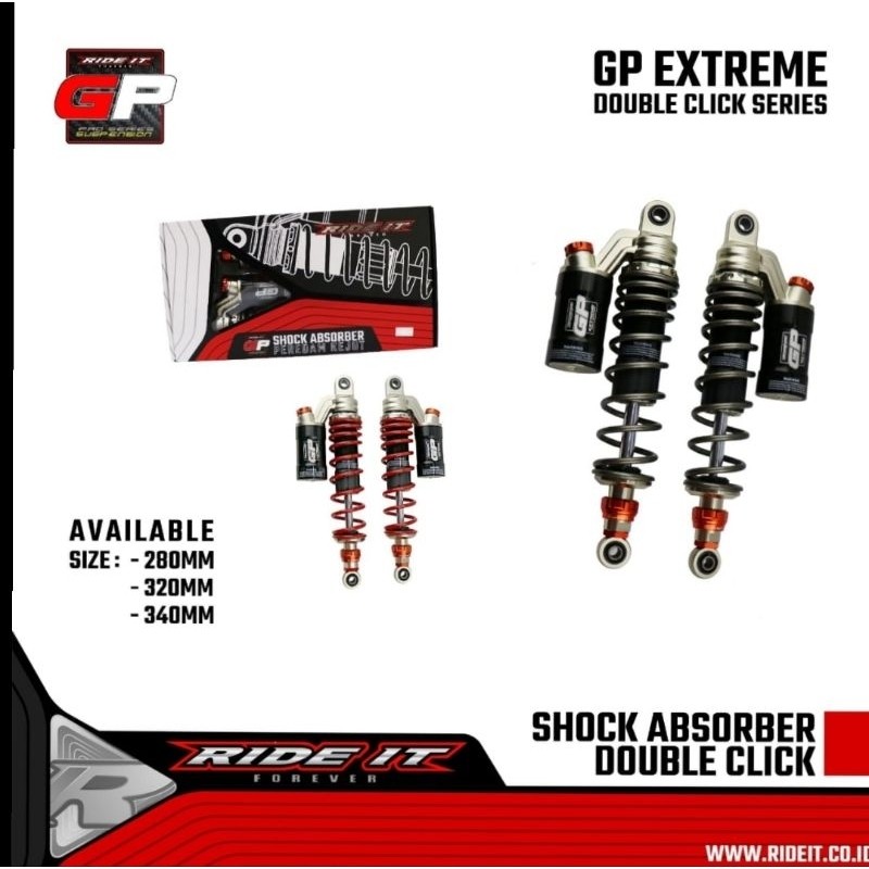 shock breaker tabung ride it gp extreem n max old pcx shok skok 330mm double click klik nmax origina
