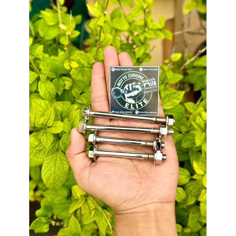 PROMO CHROME BAUT 4PCS PANGKON MESIN GL MAX PRO NEOTECH MEGAPRO PRIMUS MP