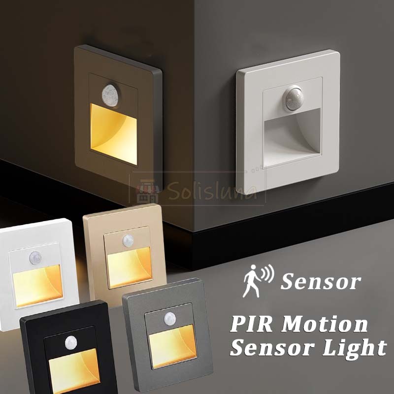 LED Lampu Induksi Lampu Kaki Sensor Tubuh Manusia Lampu Koridor Tertanam Inframerah Beralih Cerdas L