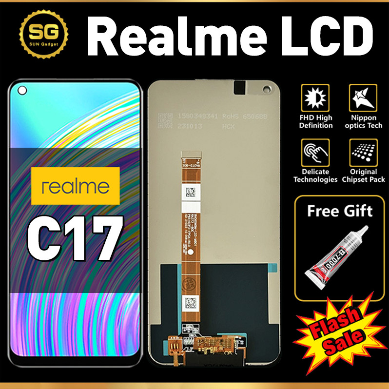 Original LCD Realme C17 ori free lem fullset Touchscreen asli COD