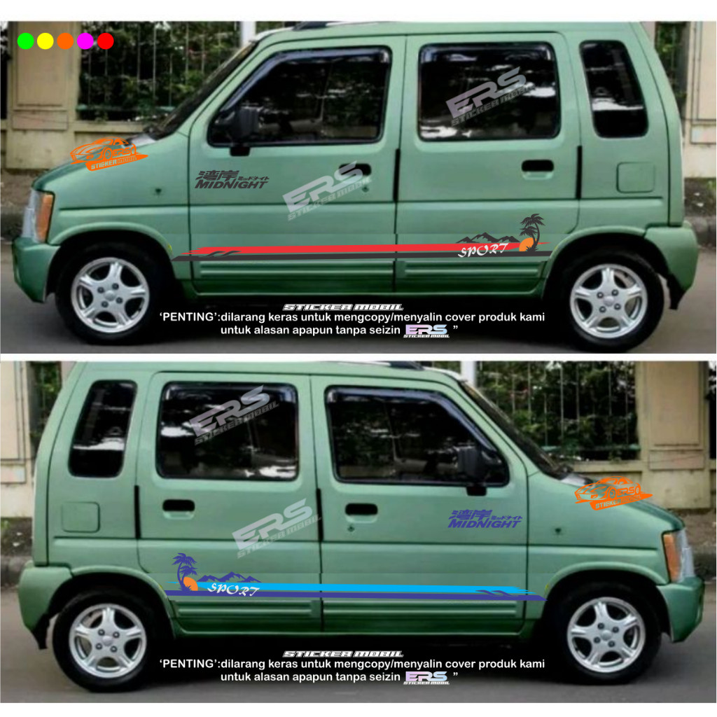 stiker list minimalist mobil wagon r karimun list body samping cutting stiker