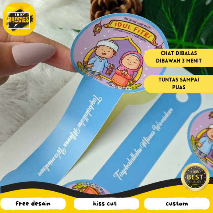 

INB Cetak Sticker Segel Lebaran Cetak Stiker Toples Segel Idul Fitri Chromo Free Desain
