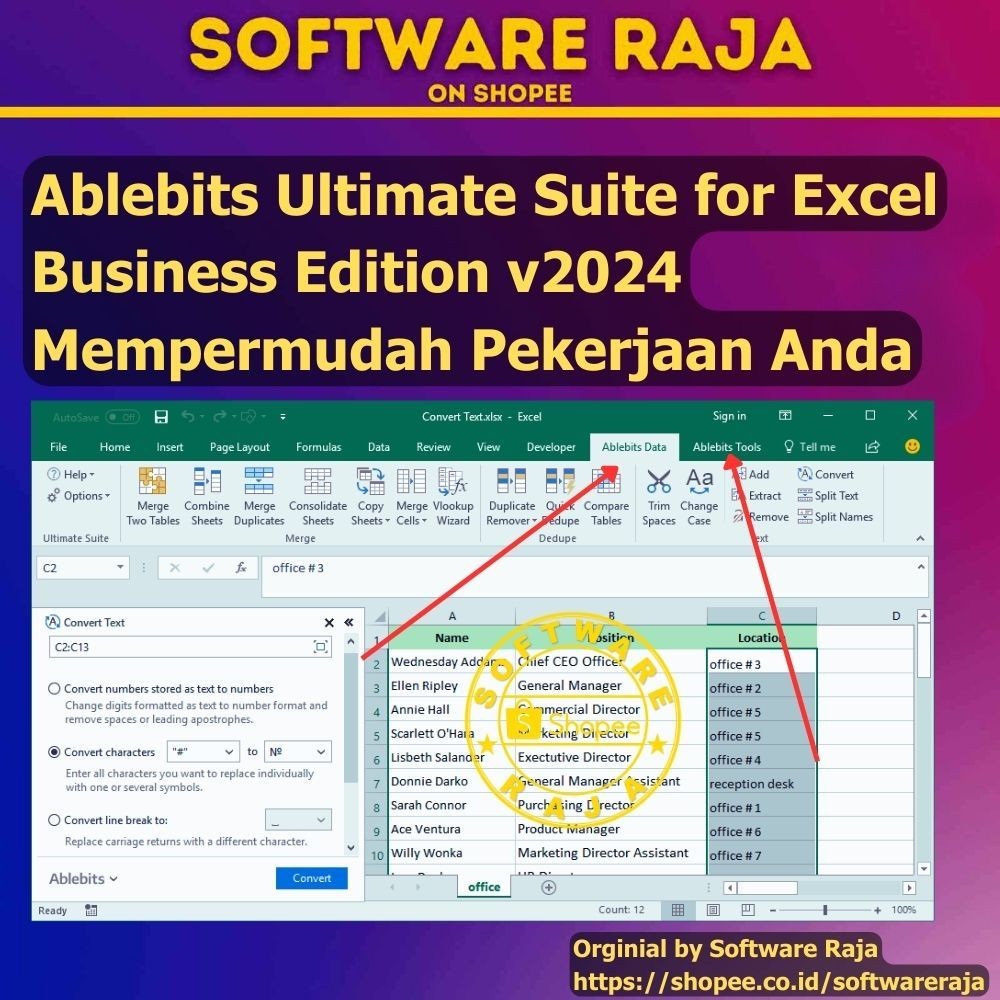 Ablebits For Excel Edisi Ultimate V2024 Cocok Dipadu Dengan Kutools For Excel Versi 26