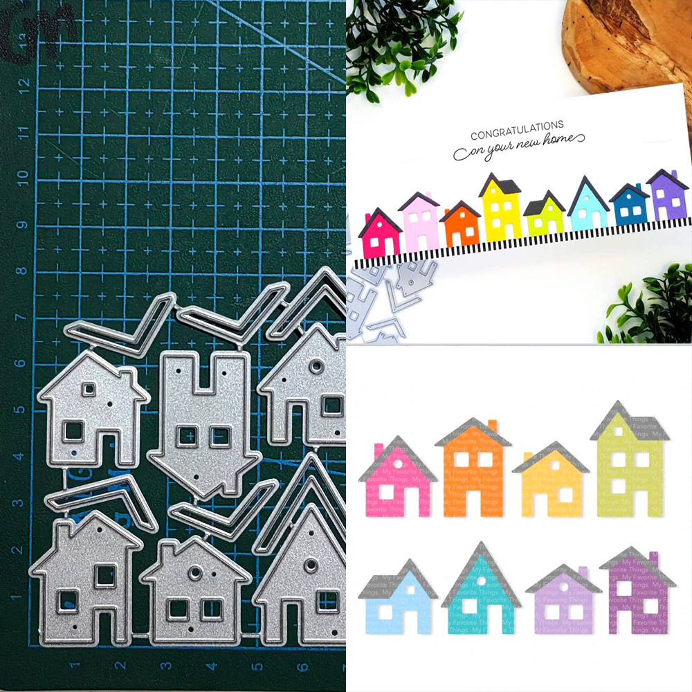 

house Metal Cutting Dies Cut Die Mold Scrapbooking photo Album Embossing Folder Stencils Paper Card Making Knife Mould Craft
