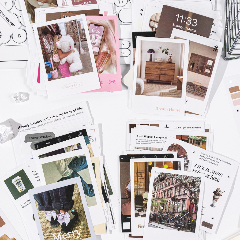 

4 types 20 pca Happy holiday series INS style stickers Scrapbooking Material handmade Diary Album Junk Journal Supplies