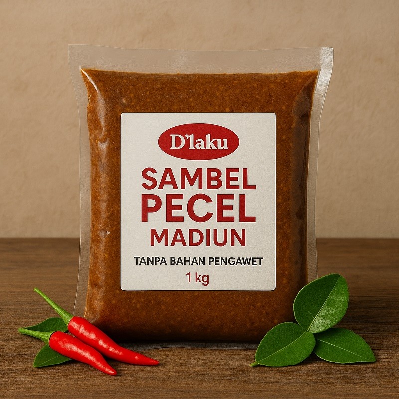 

Sambel Pecel Asli Madiun 1kg Pedas Gurih Tanpa Pengawet