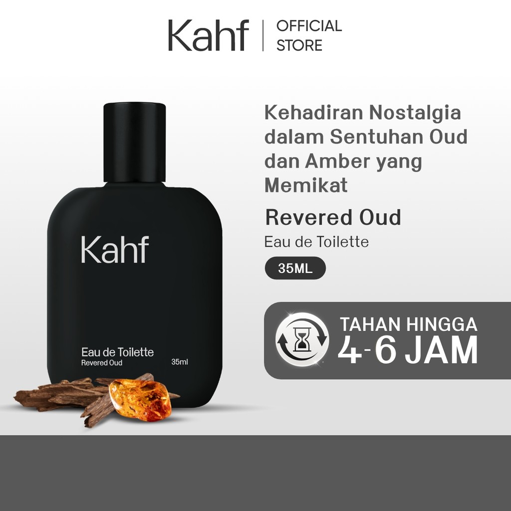 Kahf Eau de Toilette Revered Oud 35 ml - Parfum Pria Wangi Tahan Lama