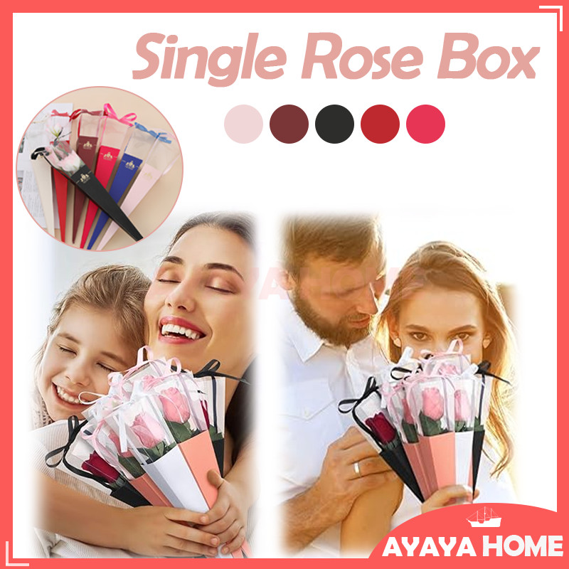

10 PCS Single Rose Box Wrapping/Box Mika/Box Bunga Satuan Wrapping