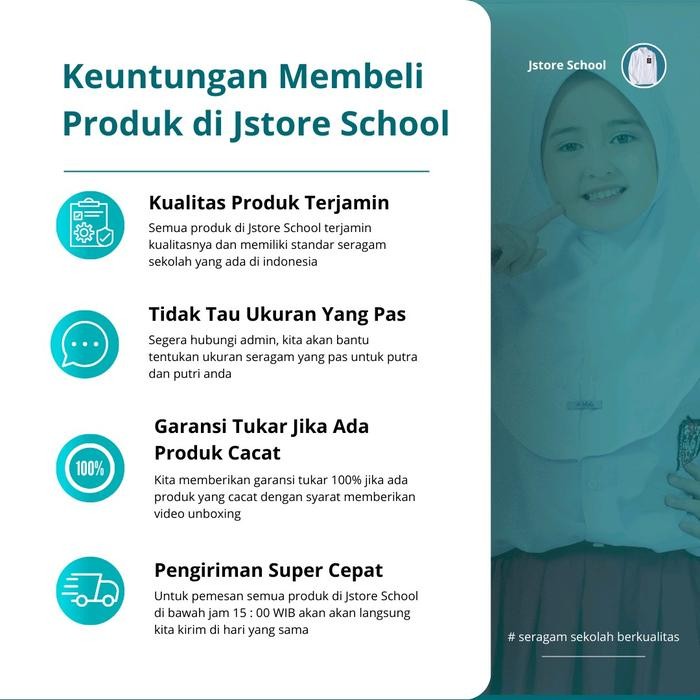 Celana Pramuka cewek Kantong 6 - Celana PDL / Cargo Perempuan Lengkap Seragam Pramuka SD SMP SMA Fas