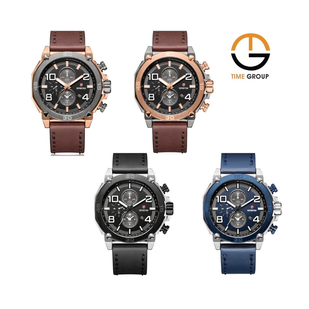 JAM TANGAN PRIA EXPEDITION E6766 MCL LEATHER STRAP ORIGINAL