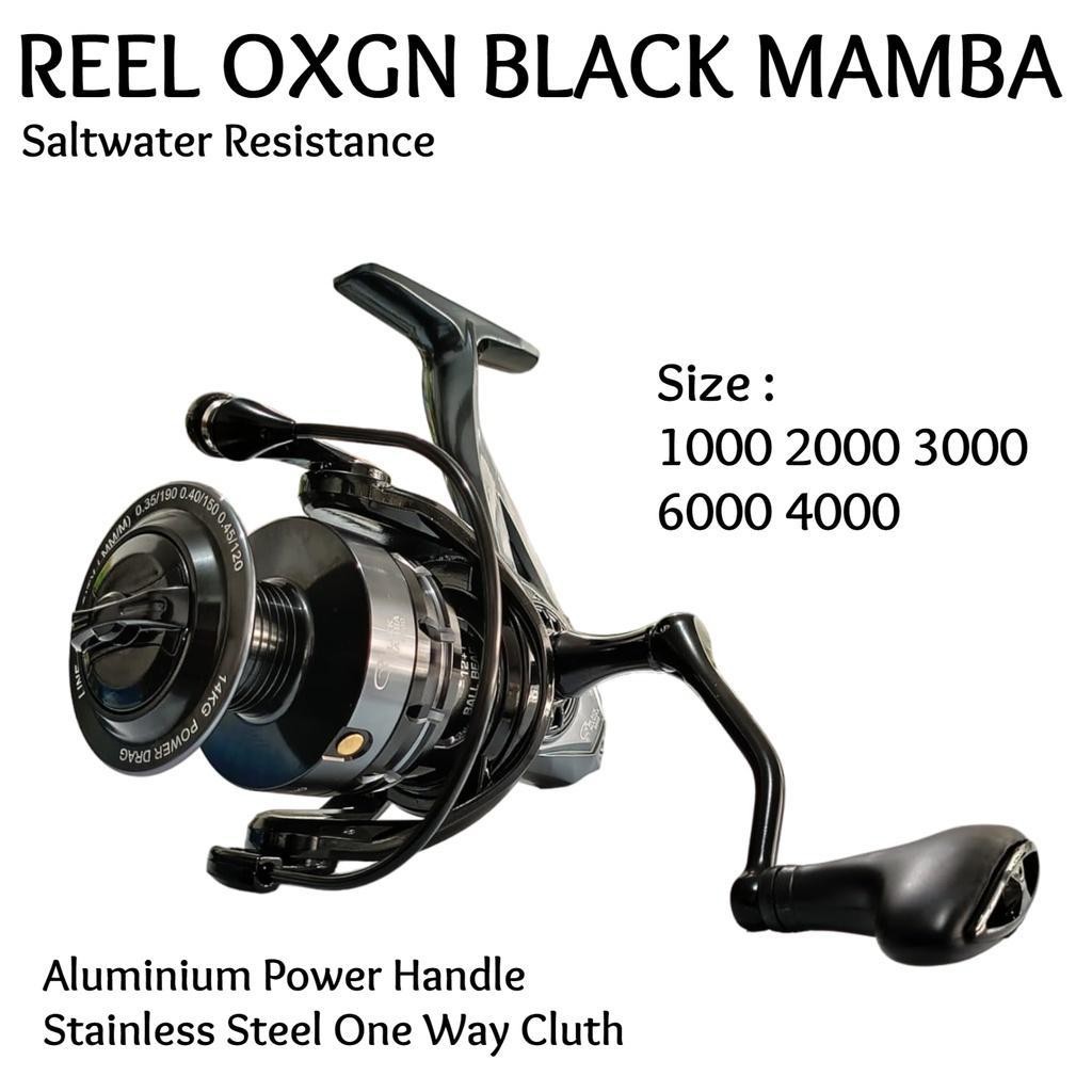 GPJ Oxgn Black Mamba Saltwater Game 3000 4000 6000 Reel Spinning Power Handle Aluminium Spool / Rell