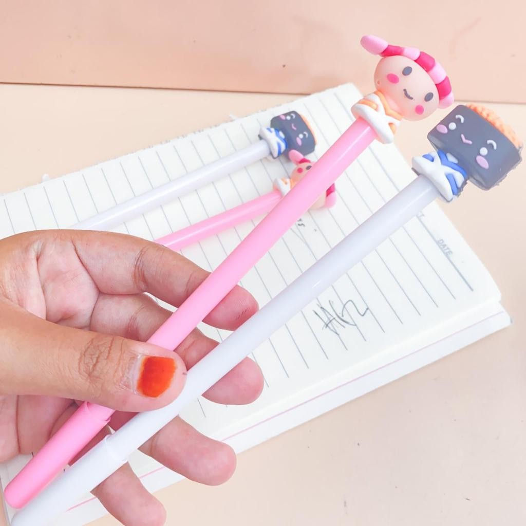 

HYPE N FANCY PULPEN 1PCS GEL MAKANAN SUSHI PENA CUTE IMUT KADO UNIK KOREA AESTHETIC COD