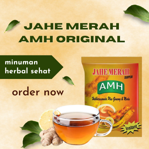 

JAHE MERAH AMH 1SACHET MINUMAN PENGHANGAT TUBUH | MINUMAN JAHE MERAH MENINGKATKAN IMUN TUBUH