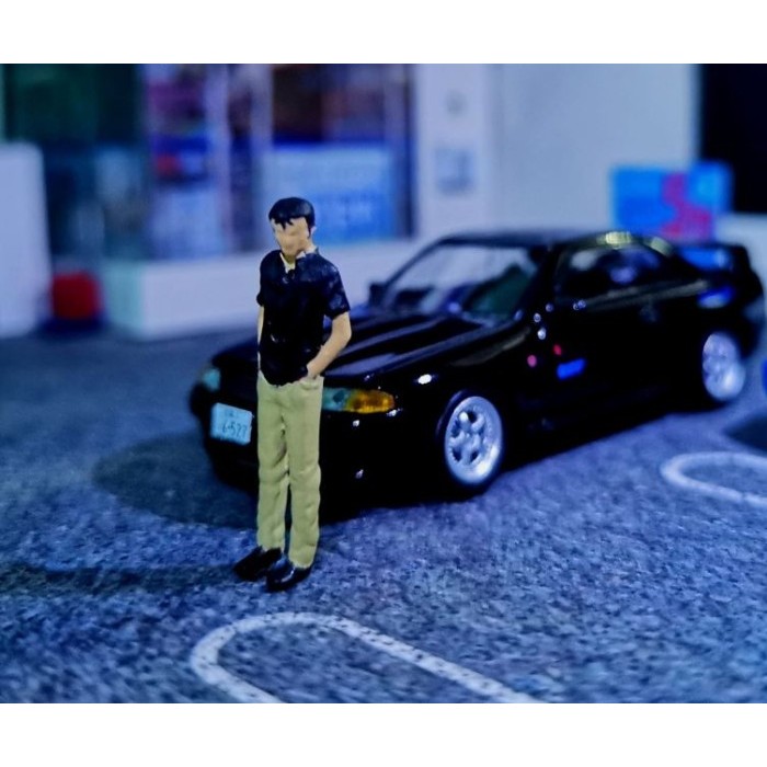 Miniatur Figure Initial D Takeshi Nakazoto Diorama Diecast Unpainted
