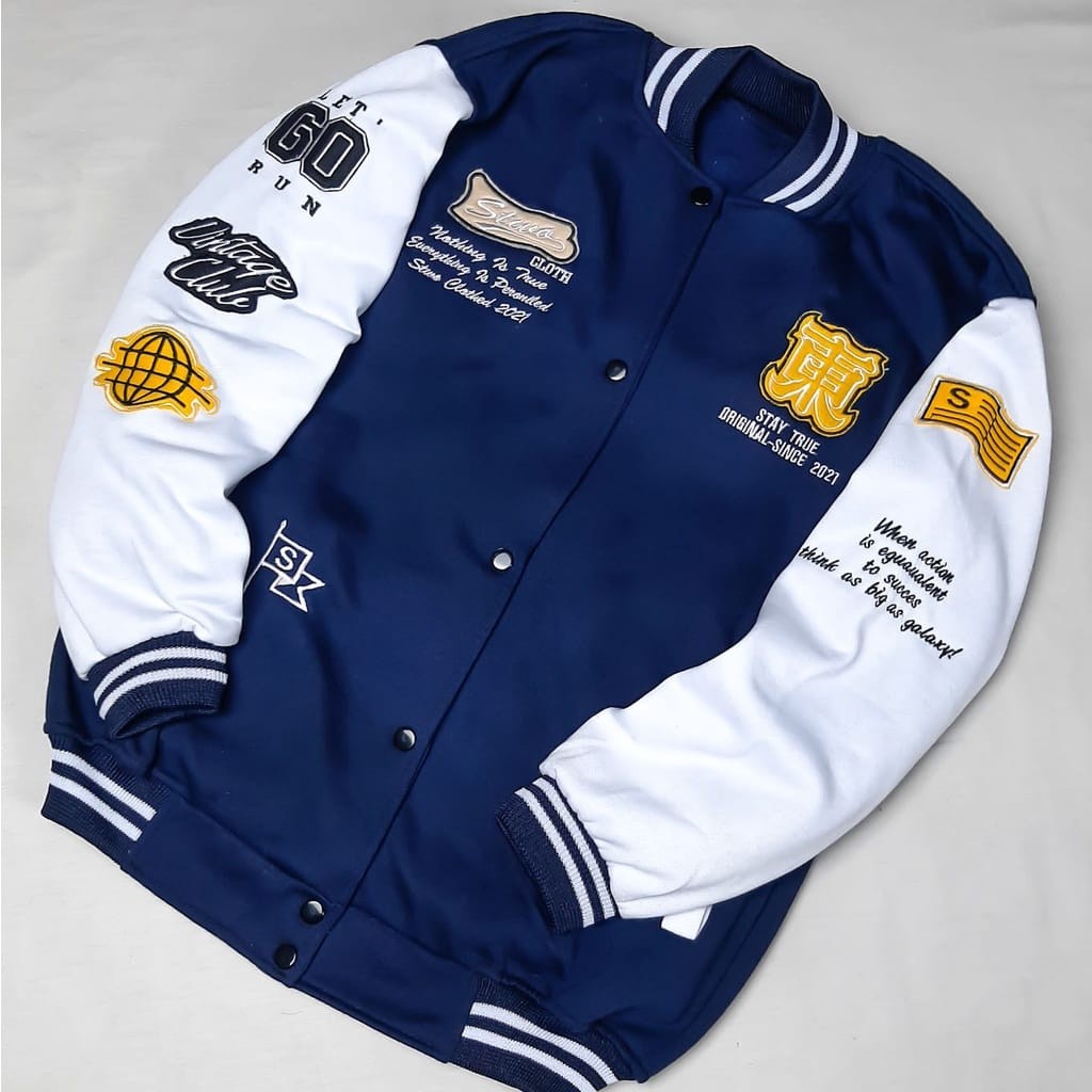 Galery Jaket Bandung - Jaket Varsity Baseball Original Full Bordir - Jaket Bomber Varsity Original P
