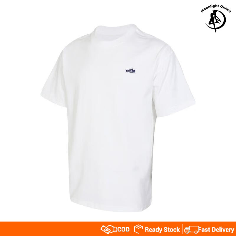 Nike Kaus Logo Sepatu Pria dan Wanita Sepatu Olahraga Bordir Leher Bulat Putih Lengan Pendek spezial