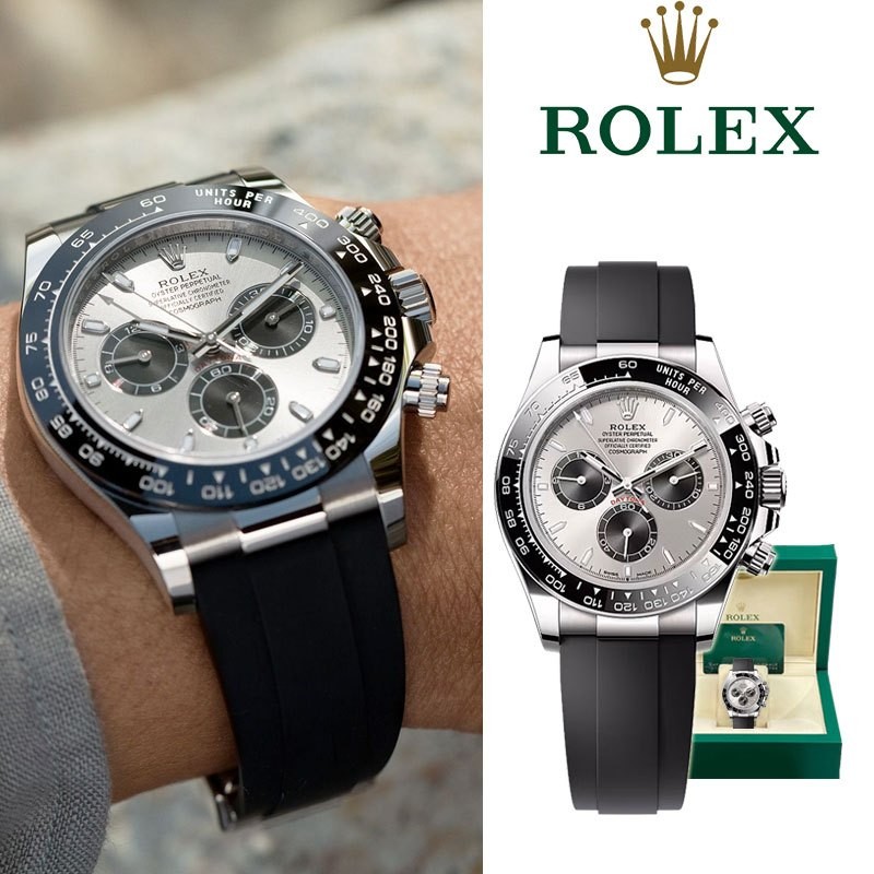 【Daytona】100% Original Rolex Daytona Watch Jam Tangan Rolex Pria 40mm Jam Tangan Pria Teflon Automat