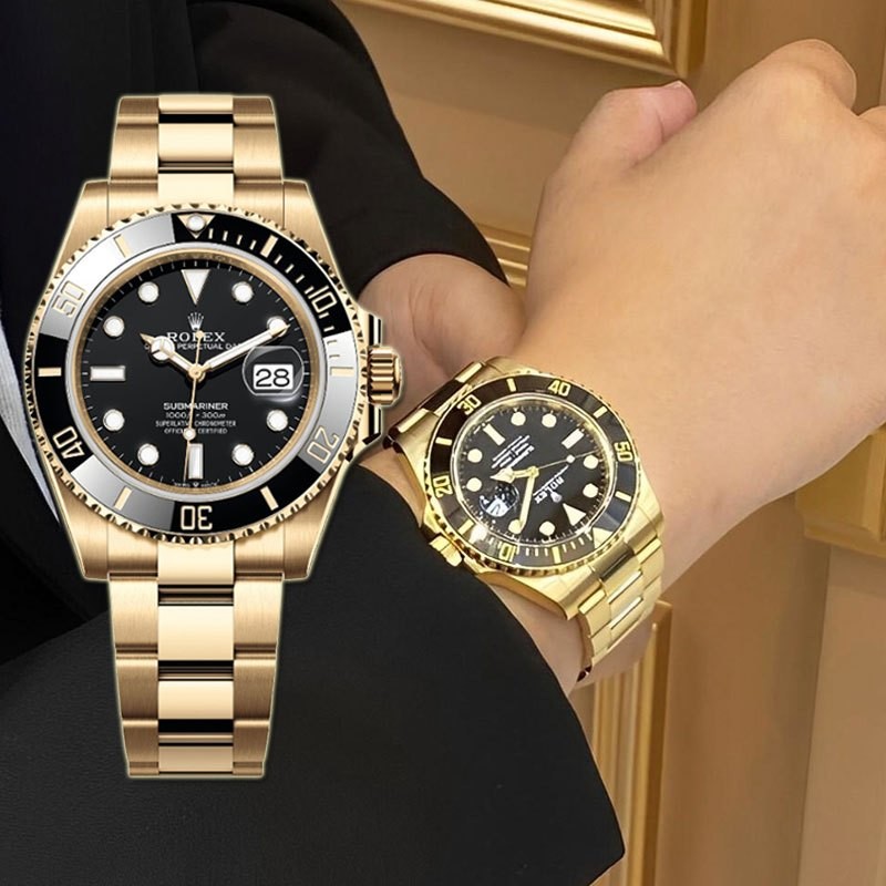 【100% ASLI ROLEX】Swiss Rolex Jam Tangan Rolex Pria Rolex Submariner M126618ln-0002 Automatic 18K Gol