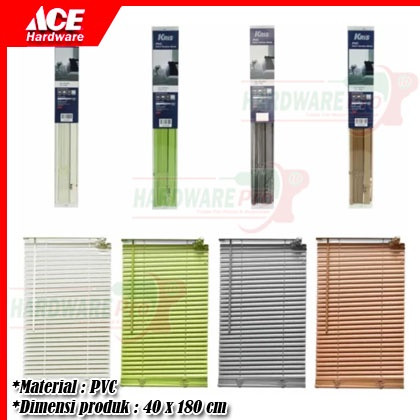 SHAFFSHOP Tirai Gulung Jendela PVC 40cm x 180cm Kerei Gorden Kris Forhom Venetian Blind Original Ace