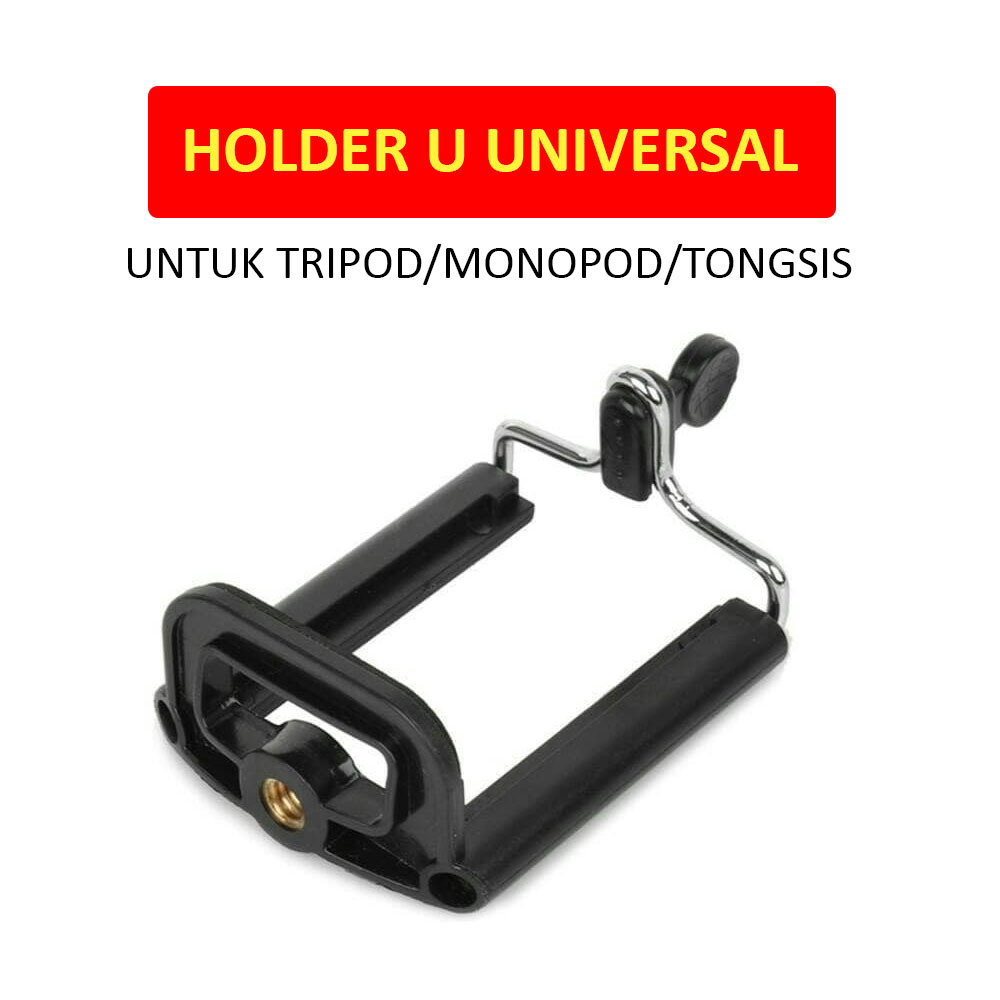 (Toserba 777)  Holder HP U / Holder Handphone Untuk Tripod / Holder HP untuk Mini Tripod / HOLDER HP