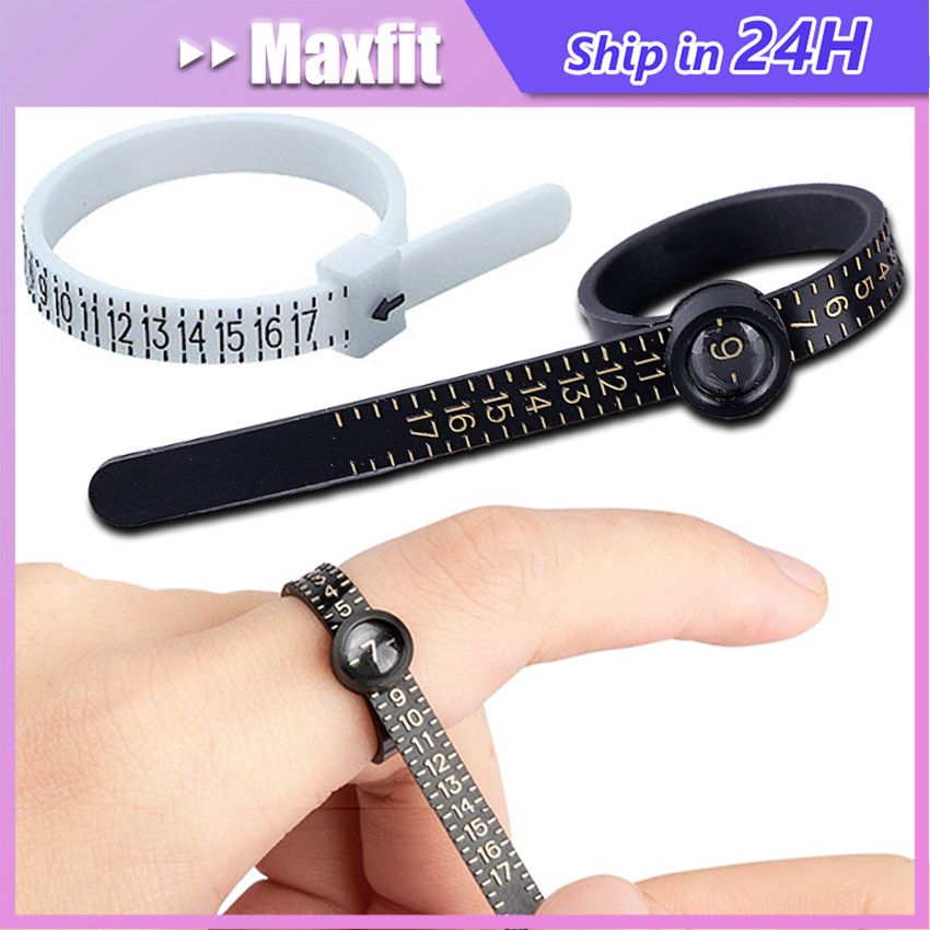 Ring Sizer Pengukur Jari Cincin Dengan Kaca Pembesar Alat Ukur Cincin Pria Wanita