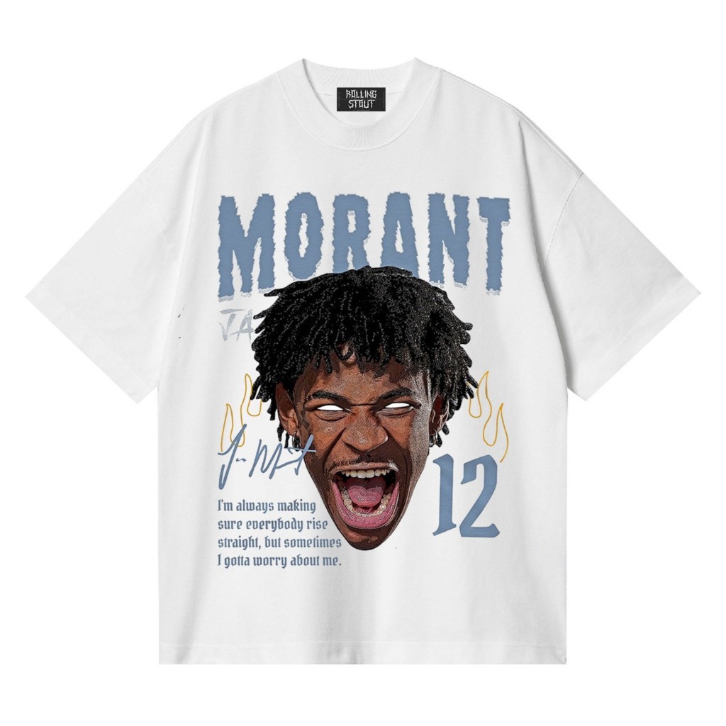 Rollingstout T-shirt - Morant 12 | Baju Basket distro | Kaos Band vintage