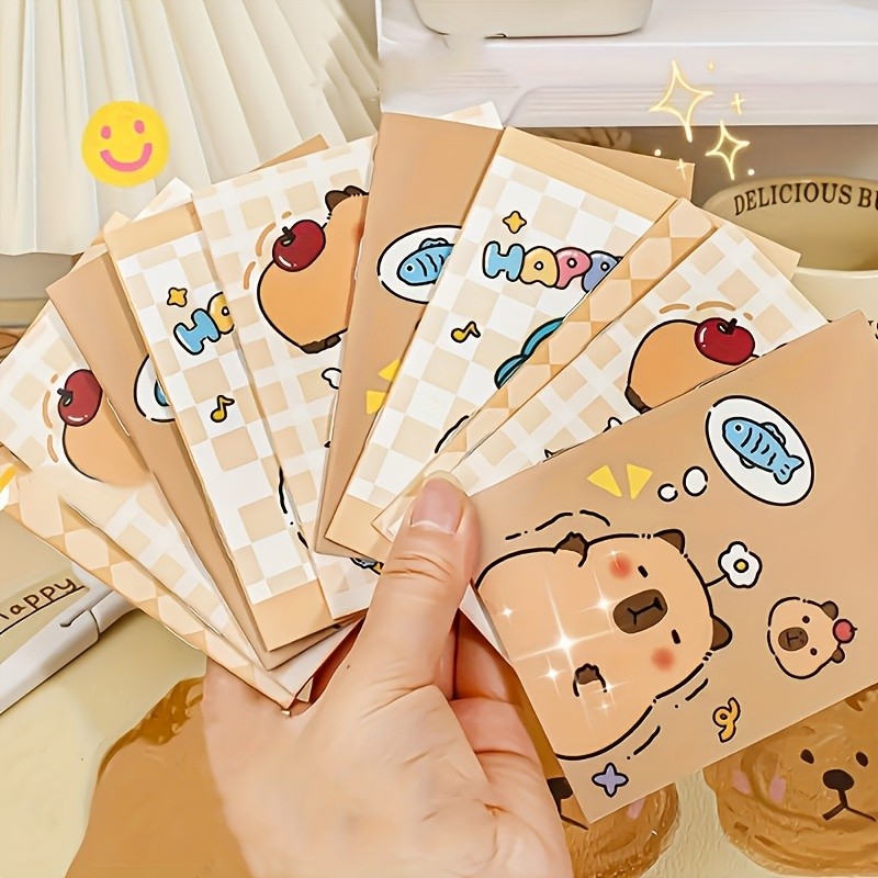 

10 Pack Mixed Cute Capybara Mini Notebook Set Pocket Notebook Journals Diary Planning Memo Notepad Fun Cartoon Stationery Gift