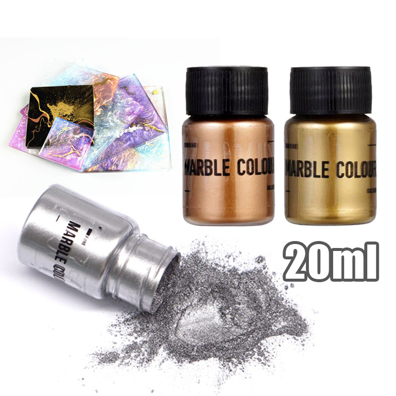 

Mica Powder Metalik 20ml - Bubuk Pewarna Resin Marble Warna Intens & Tahan Lama