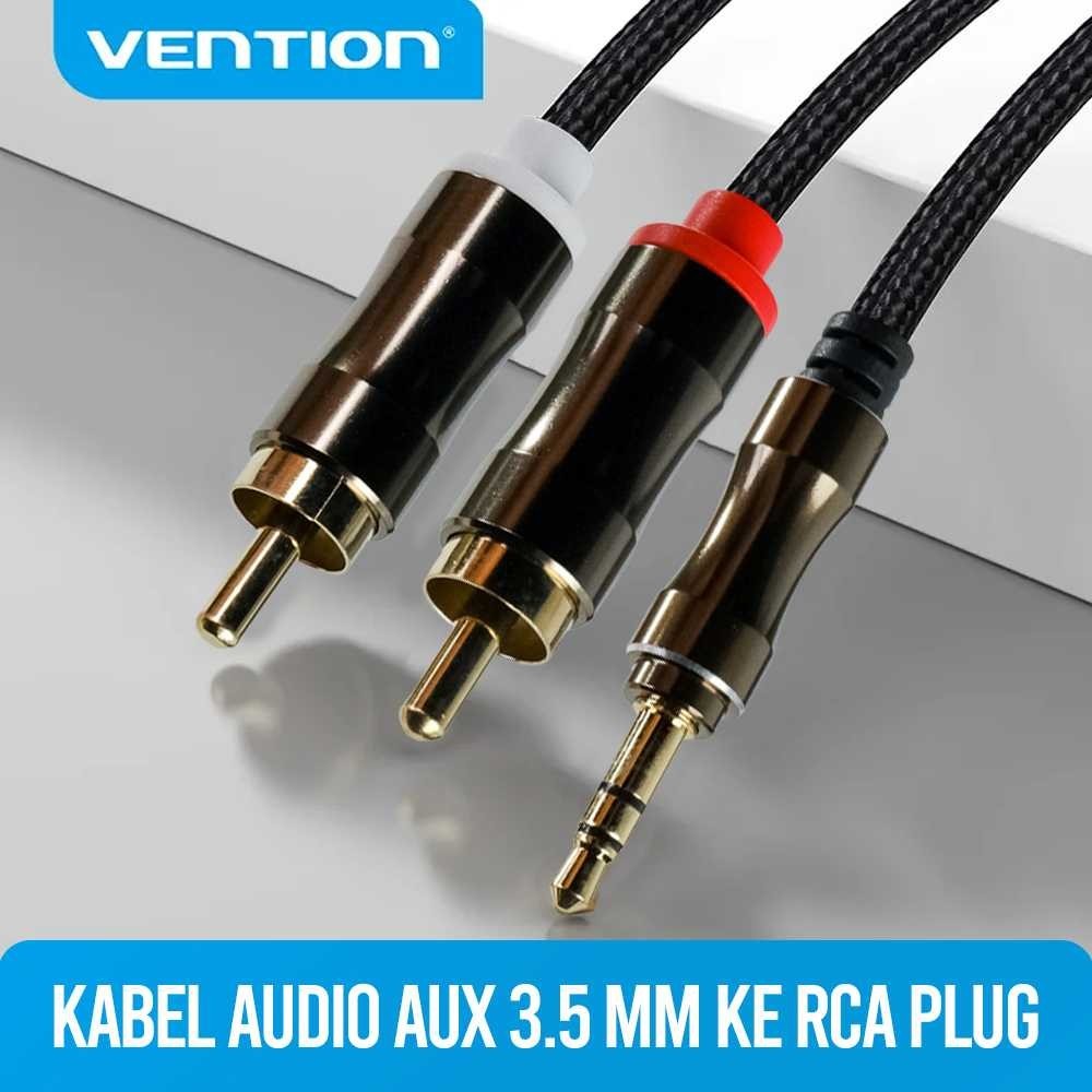 Kabel Audio AUX 3.5mm ke RCA 3 Meter / Kabel Audio dari HP ke Speaker Salon Aktif