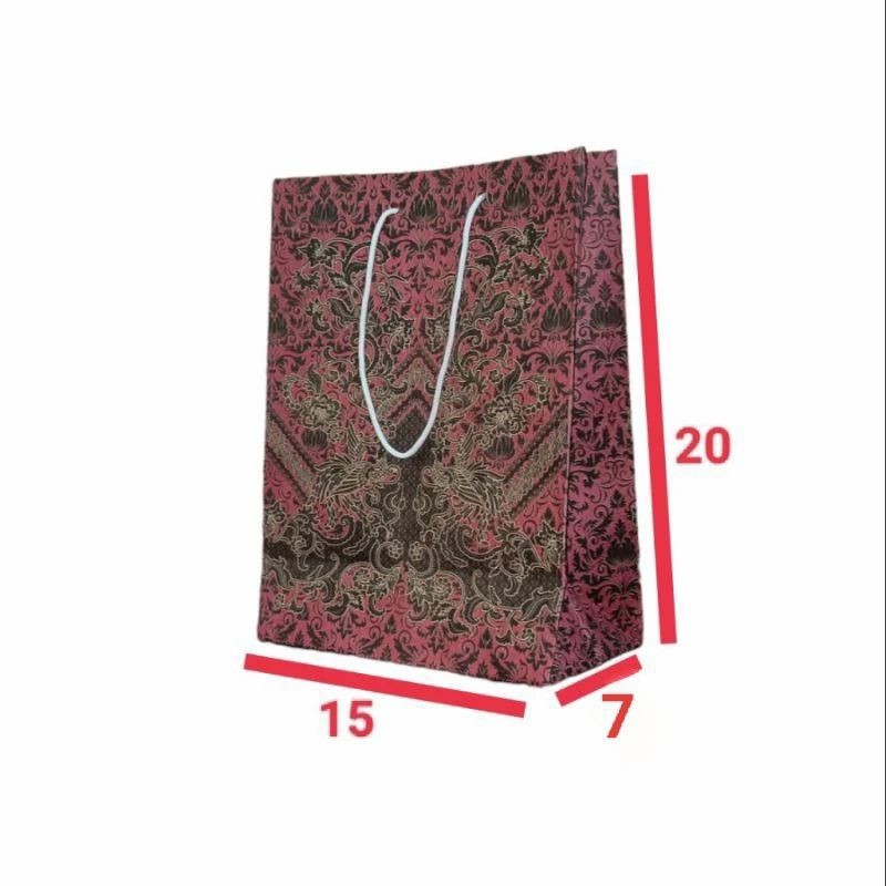 

paperbag batik mini ukuran 15x20x7 isi 12 pcs