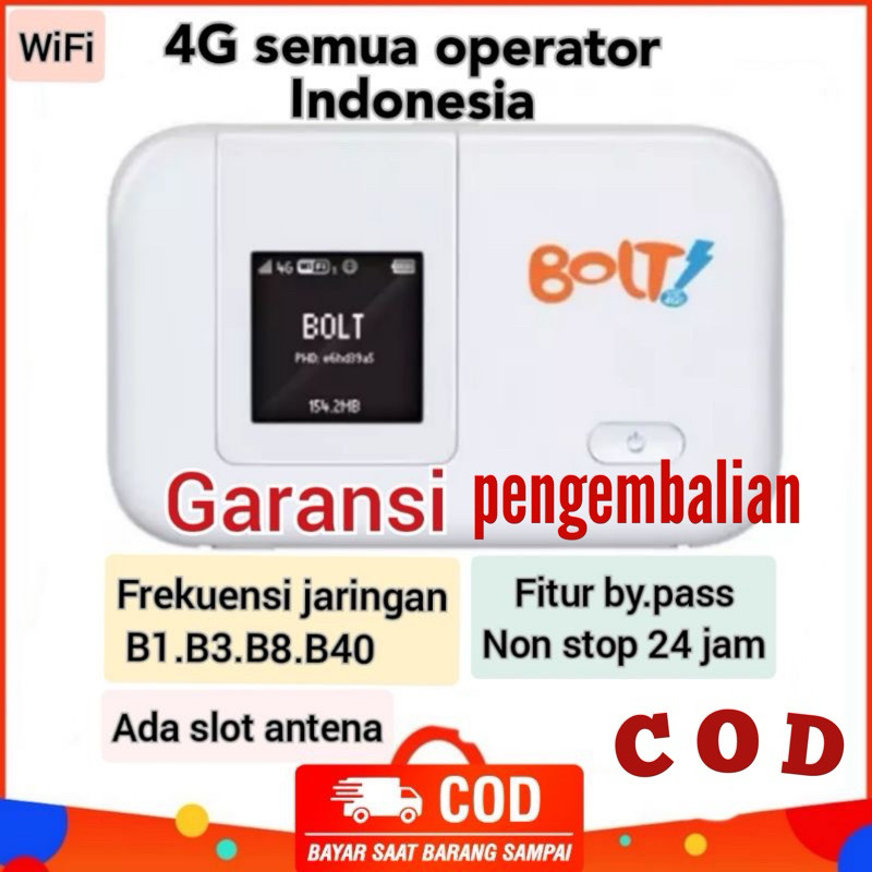MODEM WIFI BOLT SLIM  HUAWEI E5372 UNLOCK 4G ALL OPERATOR MODEM WIFI KONEK CCTV KONEK SMART TV