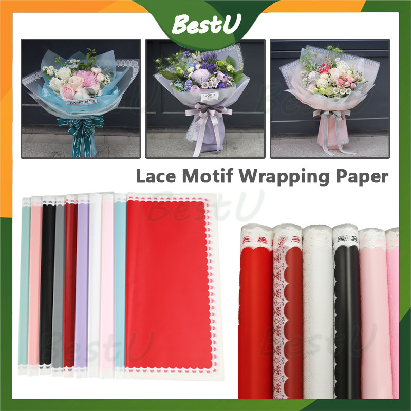 

20 LEMBAR Cellophane flower Motive/Kertas Buket Motif Bunga /Kertas Buket List Bunga 57*57cm