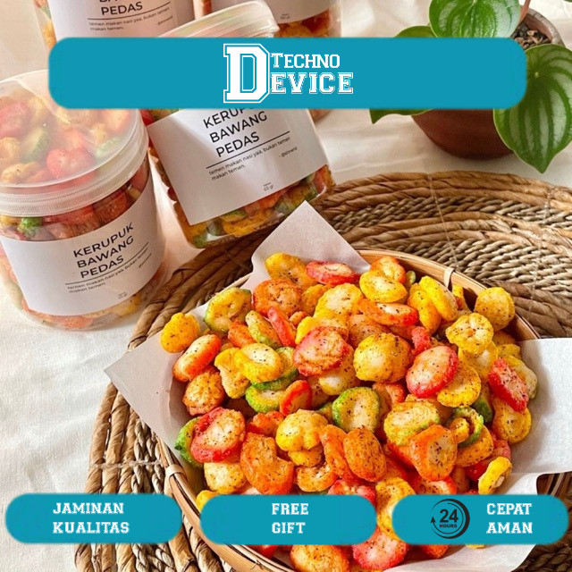 

Kerupuk Bawang Pedas Asin Gurih Ukuran S-L