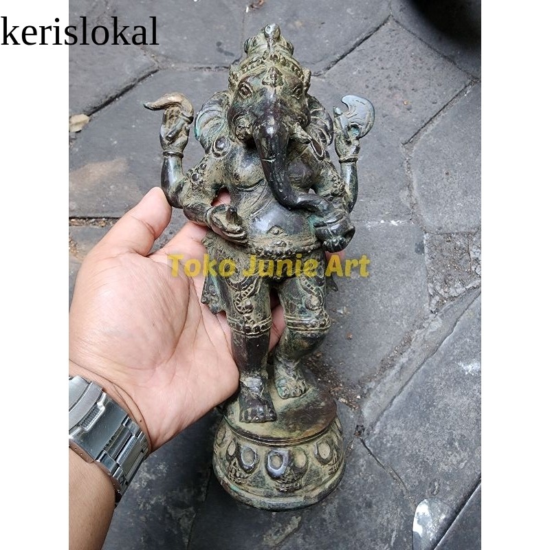 Patung ganesha berdiri antik KL16