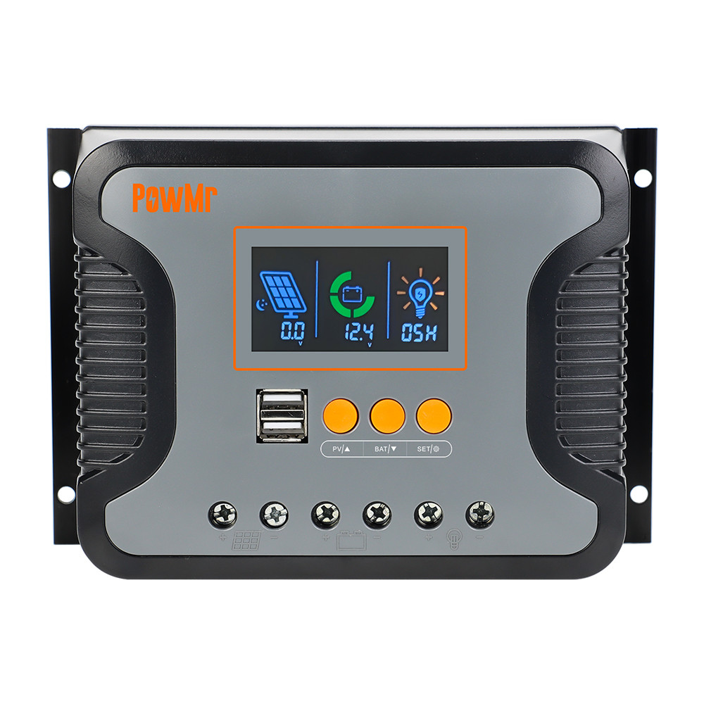 30A 60A 80A PWM Solar Charger Controller for 12V 24V 36V 48V Battery With LED Screen USB 5V 2A Outpu