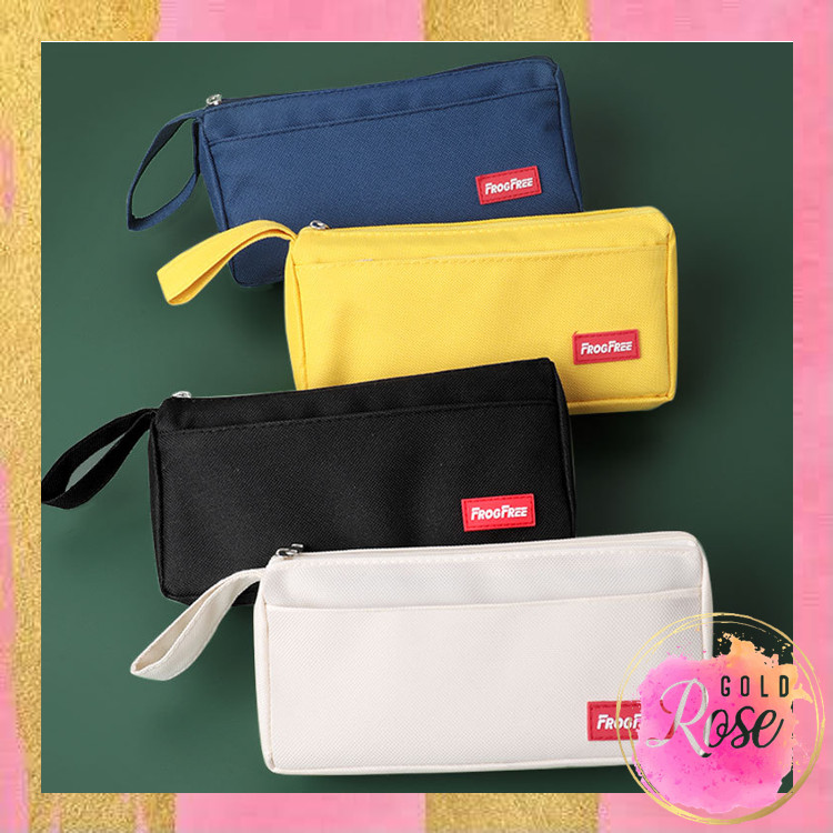 

ℛ - S6454 Kotak Pensil Zipper Portabel / Tempat Alat Tulis Kapasitas Besar