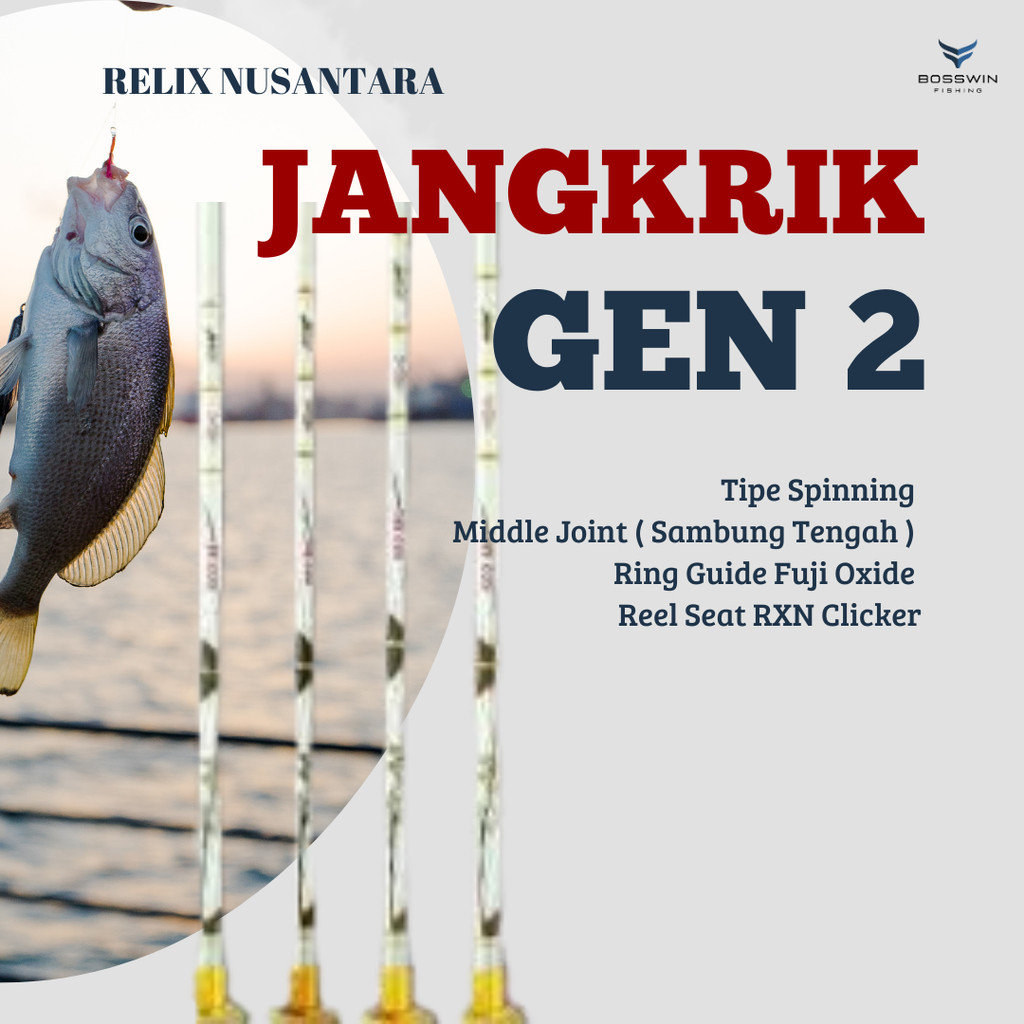 ROD GALATAMA RELIX NUSANTARA JORAN JANGKRIK GEN 2 ,BUAT MANCING DI TAMBAK, DI KOLAM GALATAMA IKAN MA