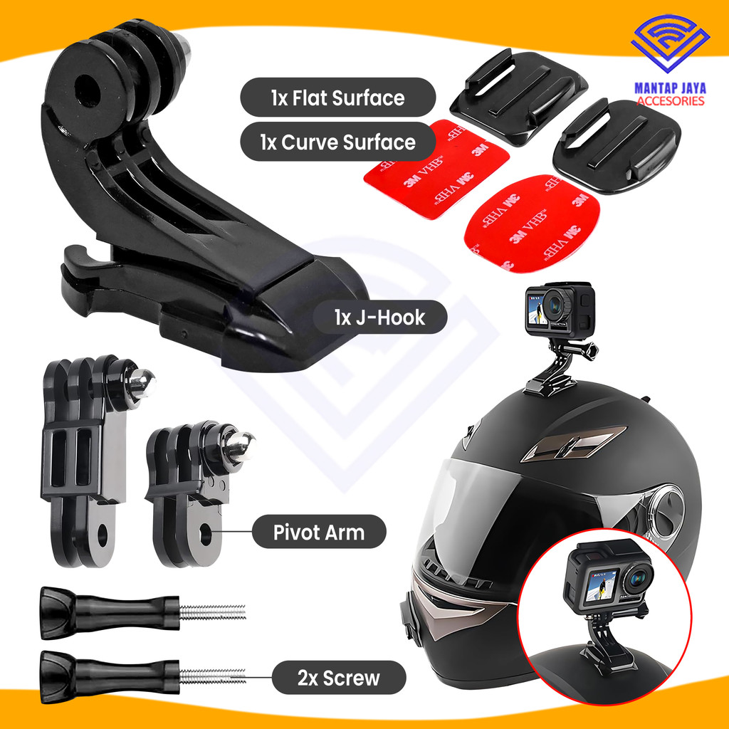 [COD] MOUNTING HELM FULL FACE MOTOVLOG PAKETAN FOR ACTION CAM / XIAOMI YI / KOGAN UNIVERSAL