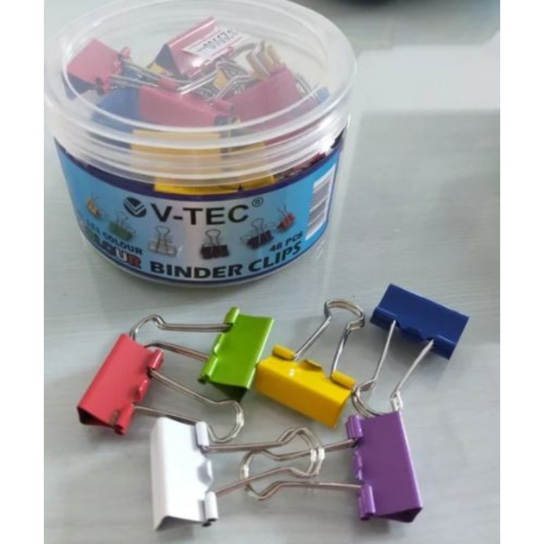

V-TEC BINDER CLIP 111 WARNA (48 PCS/TUBE)