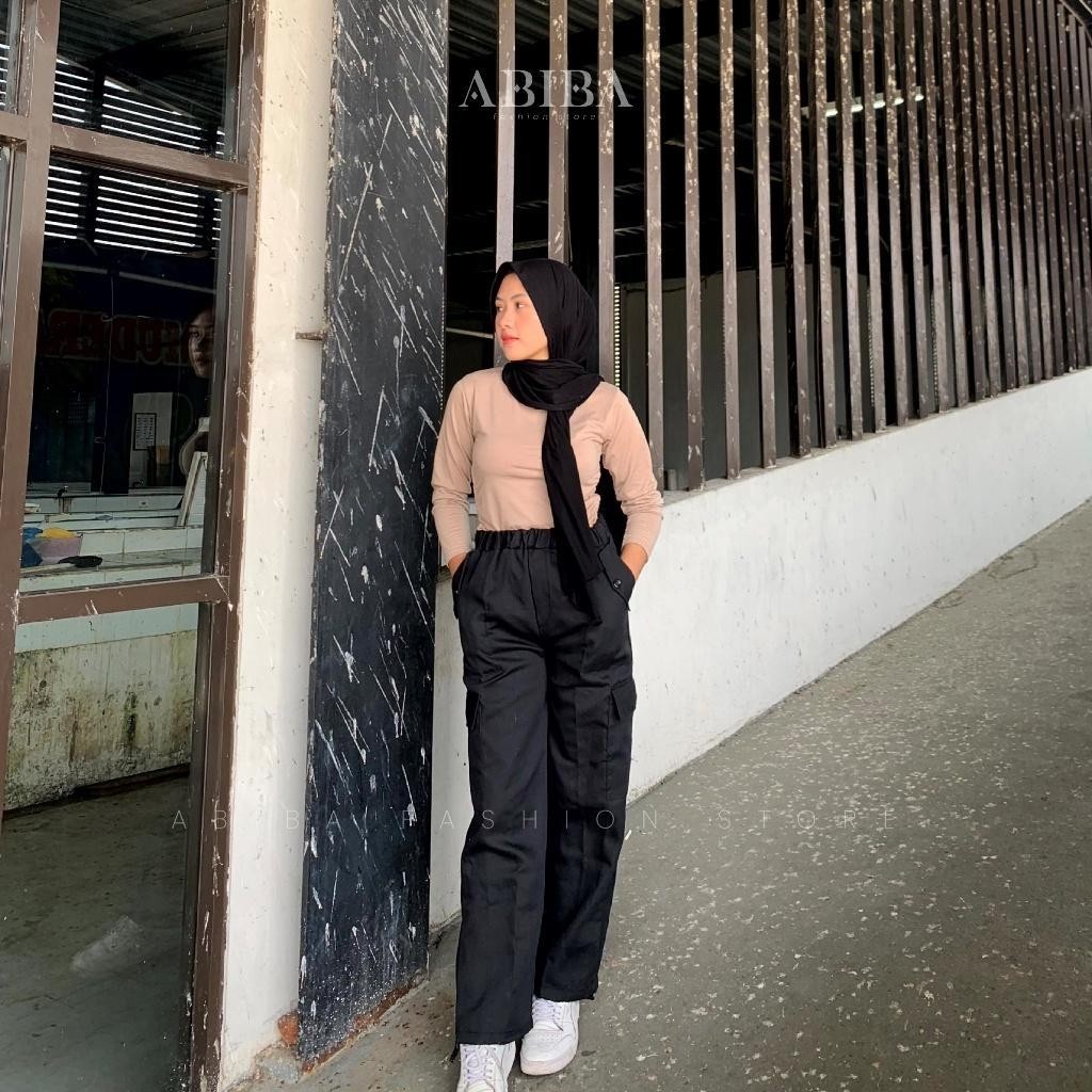 Cargo Pants Jogger Wanita Korean Style do_chic fashion