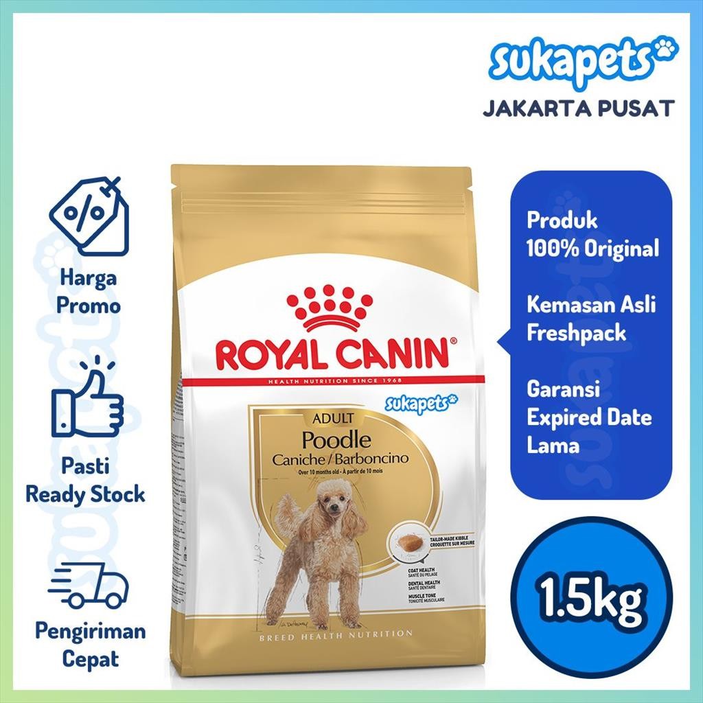 

23bagusmenshop - Royal Canin Poodle Adult Dog Food 1.5Kg Makanan Khusus Anjing Pudel