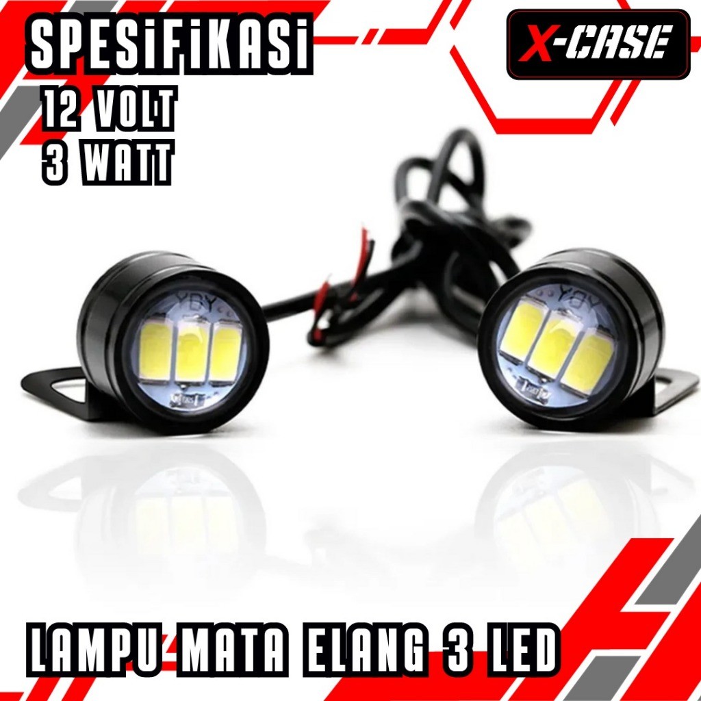 PROMO COD X-Case Lampu 2777 Sen Mata Elang 3 Led 12 Volt 3 Watt Eagle Eye Waterproof Universal