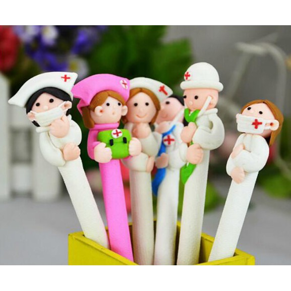 

5pcs/lot Novelty Medical Staff Ballpoint Pen , Doctor and Nurse ball pen as Sool & Office Writing Supplies