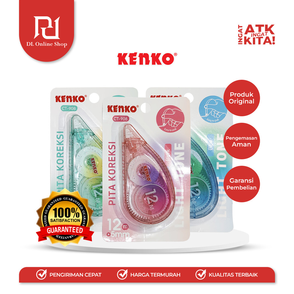

KENKO PITA KOREKSI/ CORRECTION TAPE CT-908 [12M x 5mm] (1PC)
